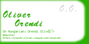 oliver orendi business card